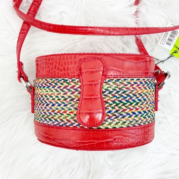 Sam Edelman Red Straw Crossbody Bag - Picture 3 of 10
